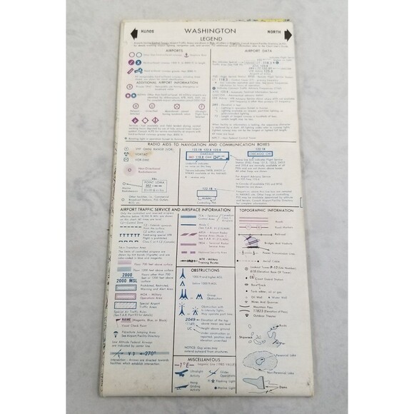 Washington sectional aeronautical chart 1991 - Picture 3 of 4